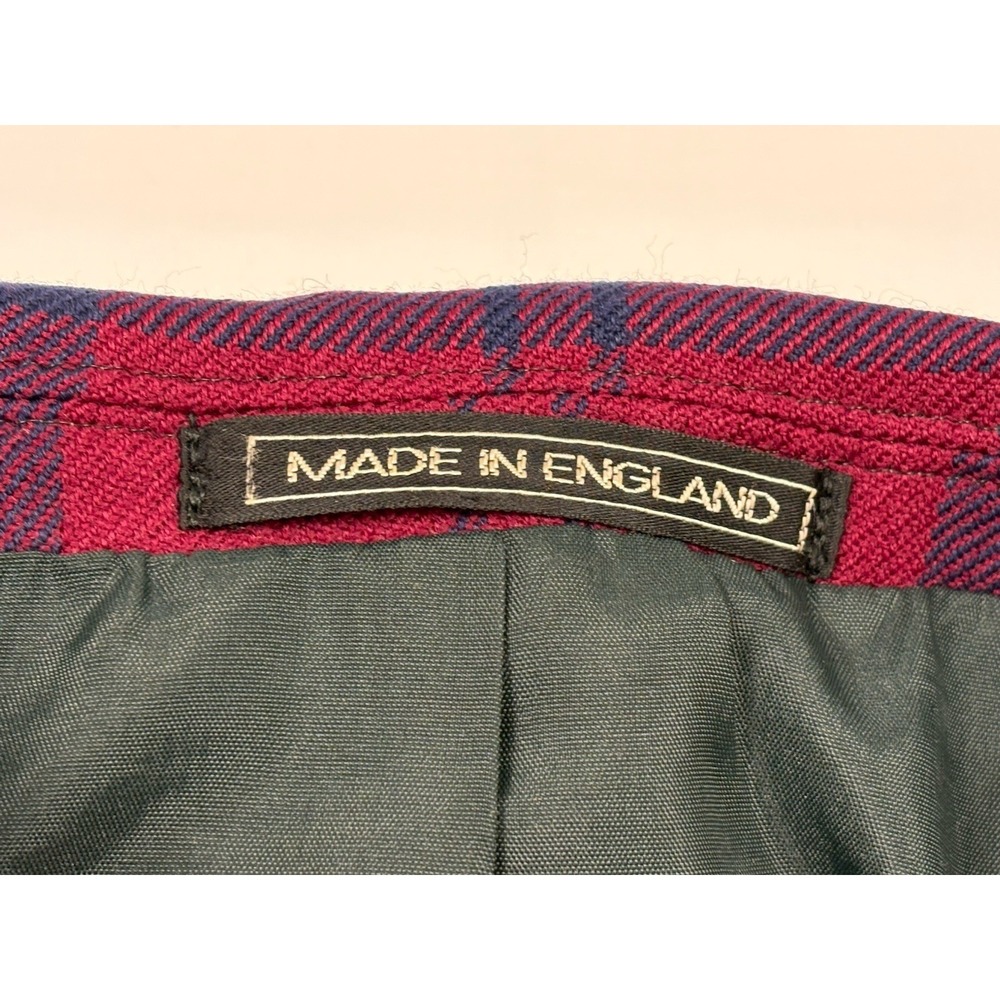 VTG Bespoke Alexander Bermuda Wool Sport Coat Green/Red/Blue Plaid 44R England - Picture 9 of 12